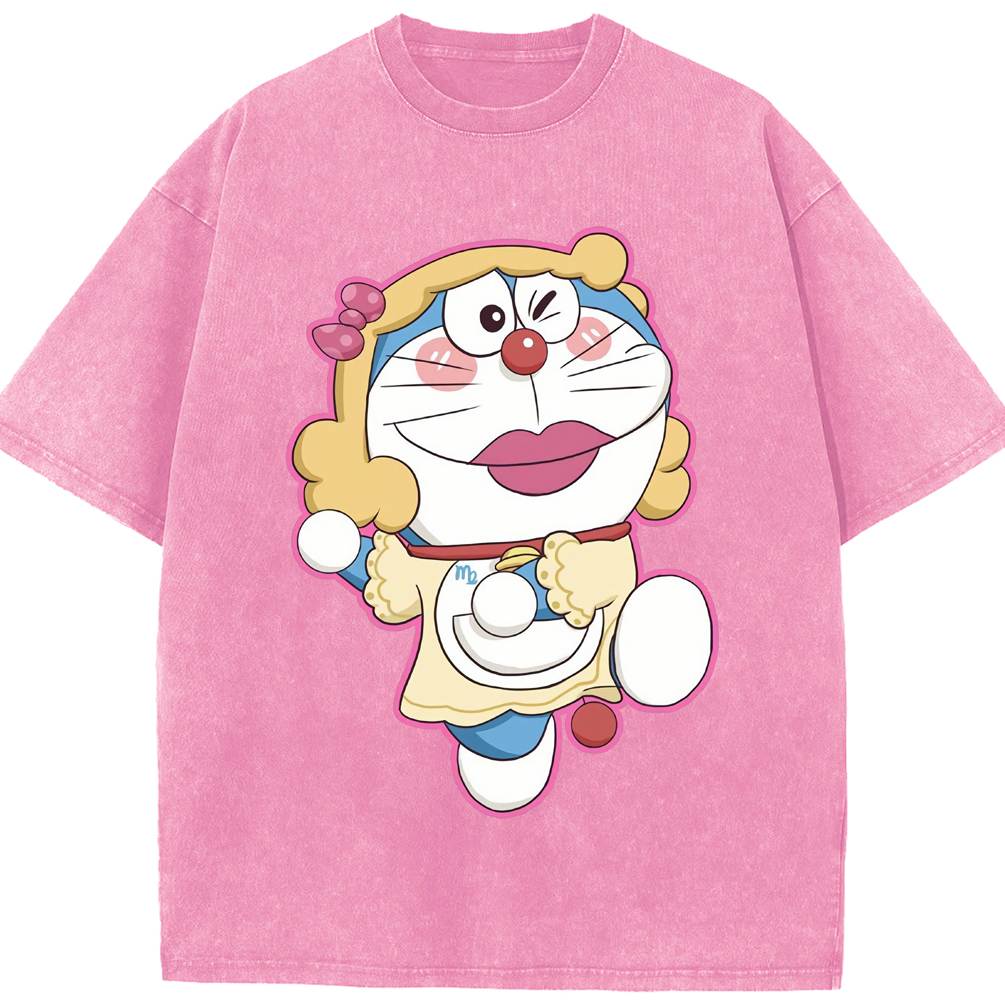 （画像用） ドラえもん Doraemon 綿100% ヴィンテージ風 半袖Tシャツ（フロントプリント）